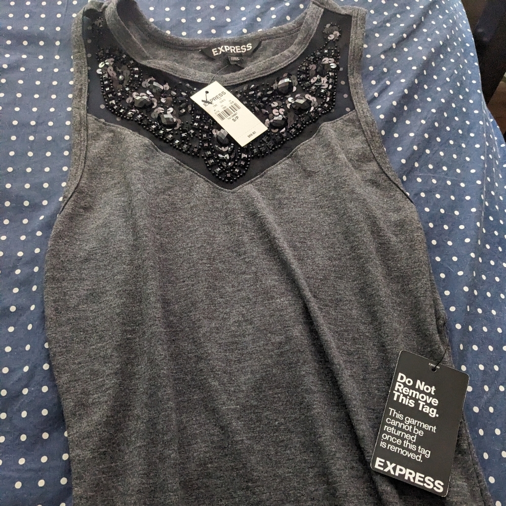 Express nwt size small/petite racer back body con dress